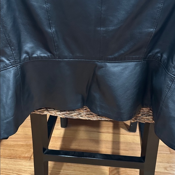 White House Black Market Studded Black Leather Jacket - Picture 5 of 5